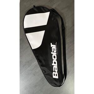 BABOLAT PLAY Black And White Tennis Racket Cover‎ Bag Adjustable Carrying Strap